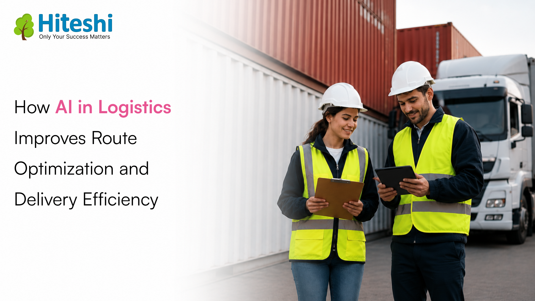 AI-powered logistics dashboard showing route optimization, fleet tracking, and real-time delivery management